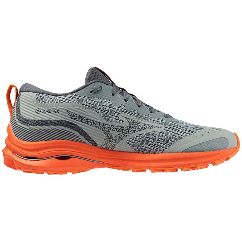 Mizuno Wave Rider GTX Trail Running Shoes, Abyss/Ebony/Tangerine Tango 
